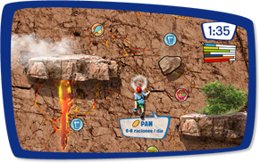 Miniatura de una partida en curso del juego Desafío Volcánico